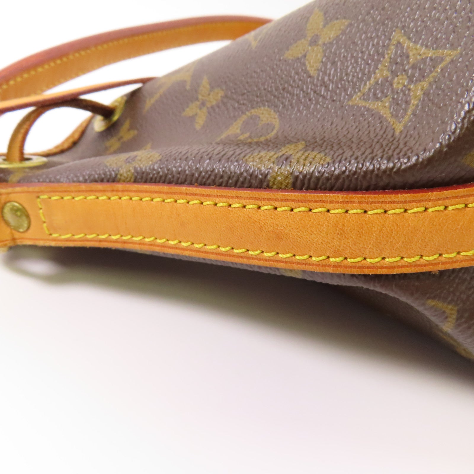 LOUIS VUITTON Monogram Noe BB金扣肩背袋棕色