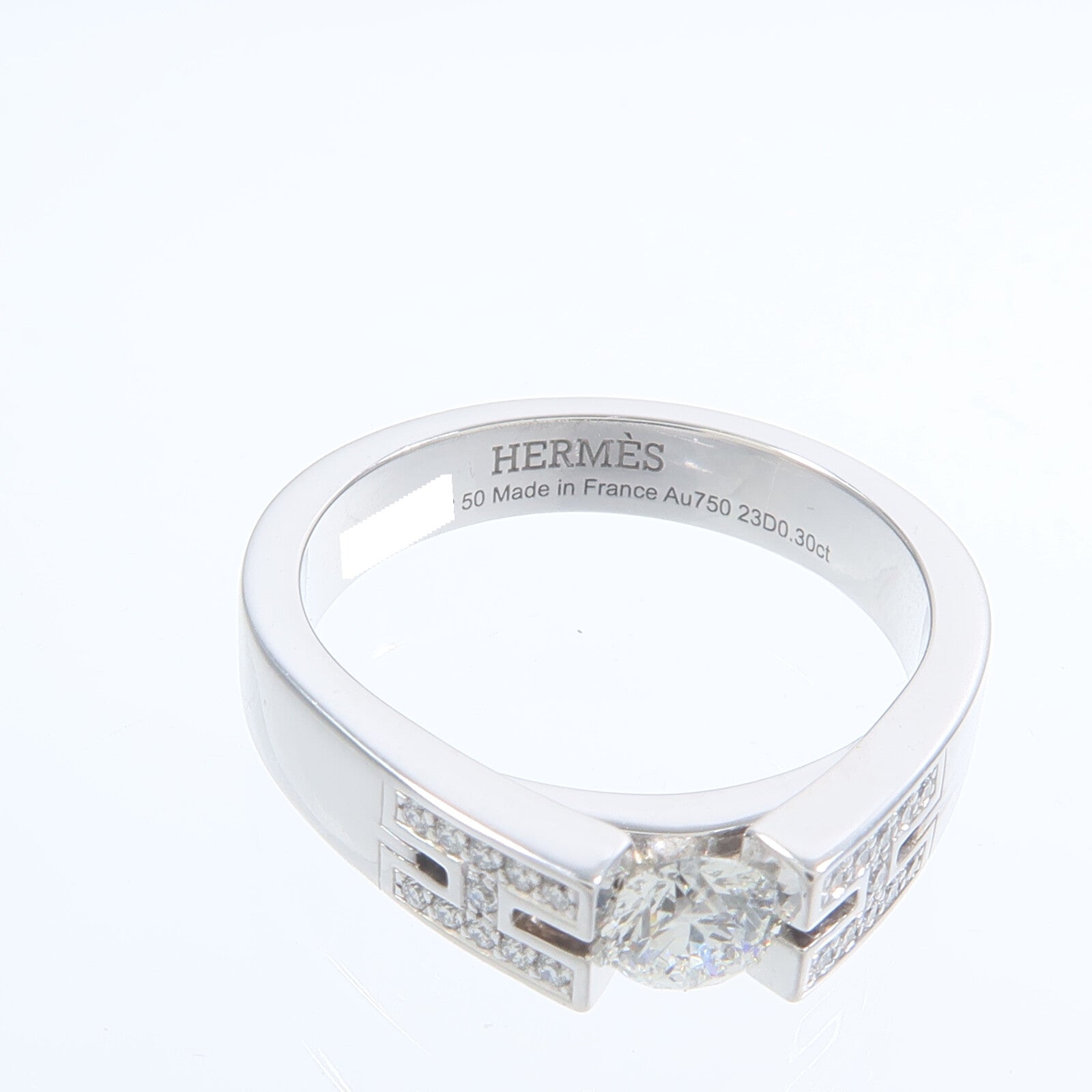 HERMES 18K白金Diamond Ring鑽石戒指