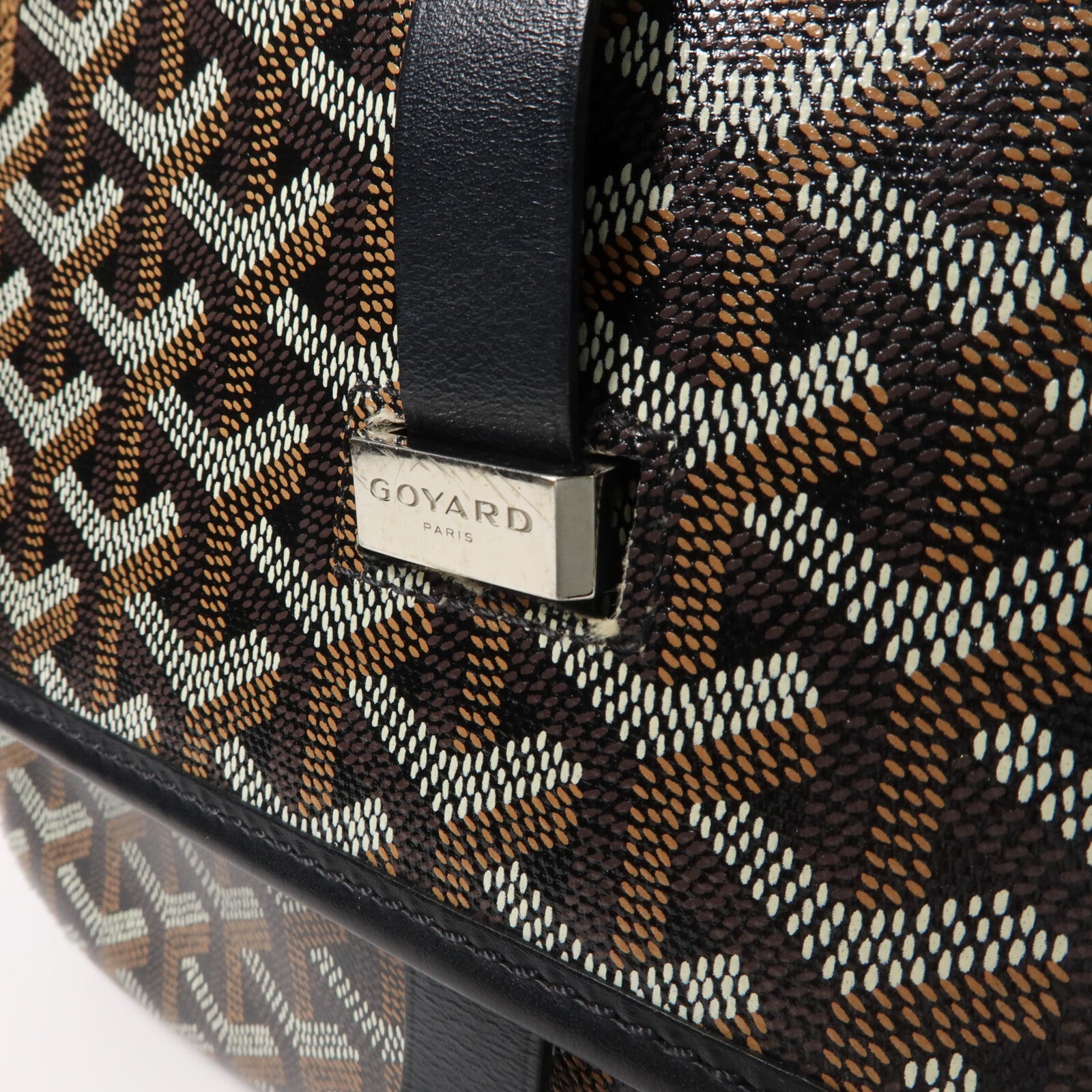 GOYARD 塗層帆布/牛皮皮革Belvedere 2 MM肩背袋