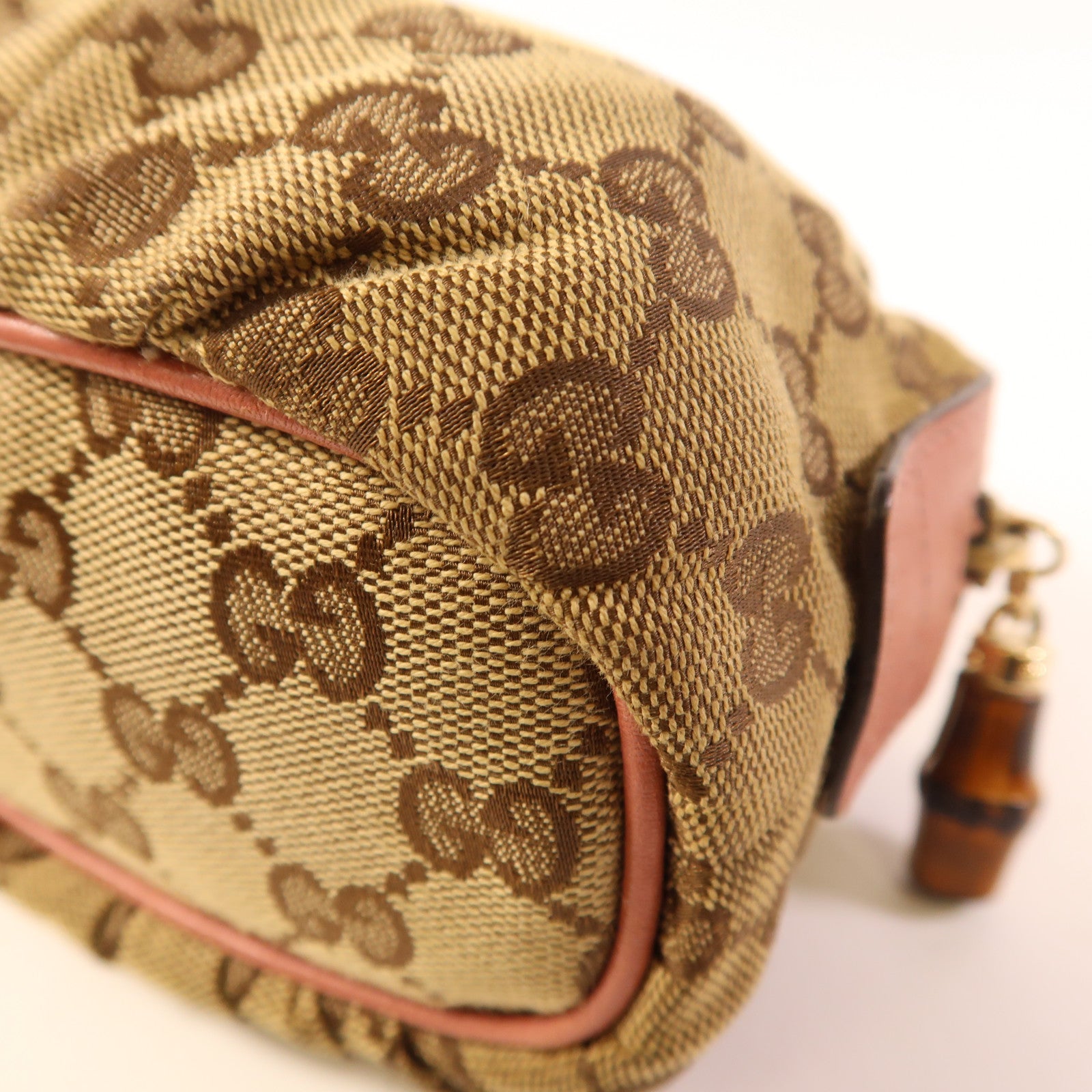 GUCCI 塗層帆布Pouch金扣化妝袋