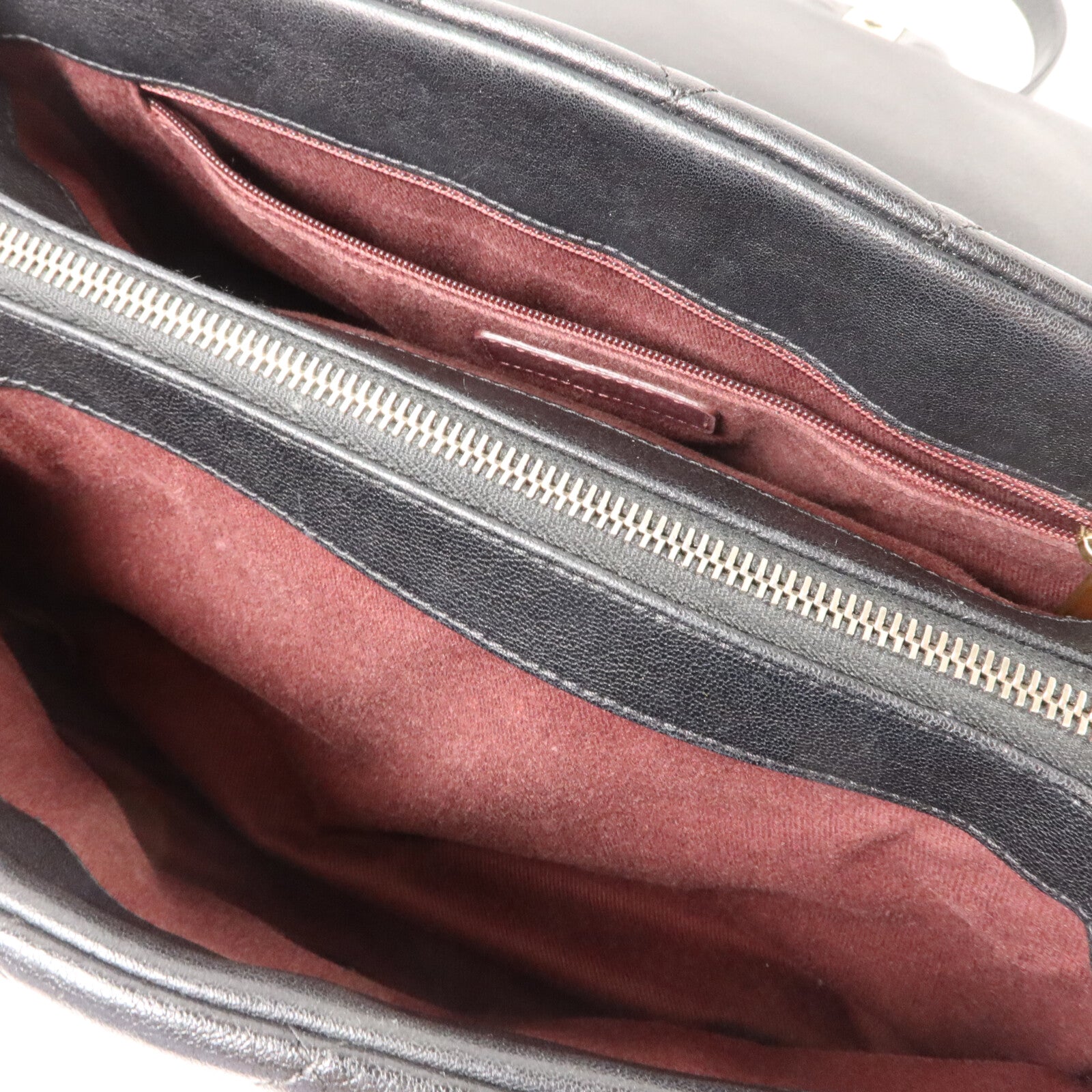 CHANEL 牛皮皮革Trapezio Flap Bag鏈帶手挽肩背兩用袋