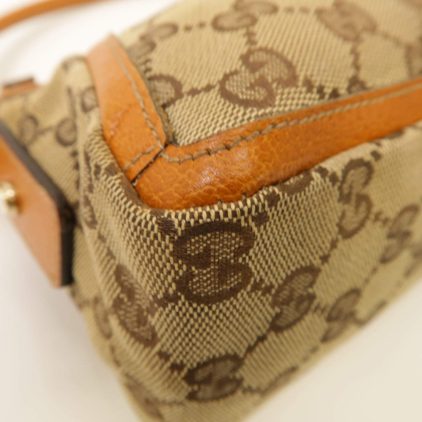 GUCCI 帆布Hand Bag金扣手挽袋橙色
