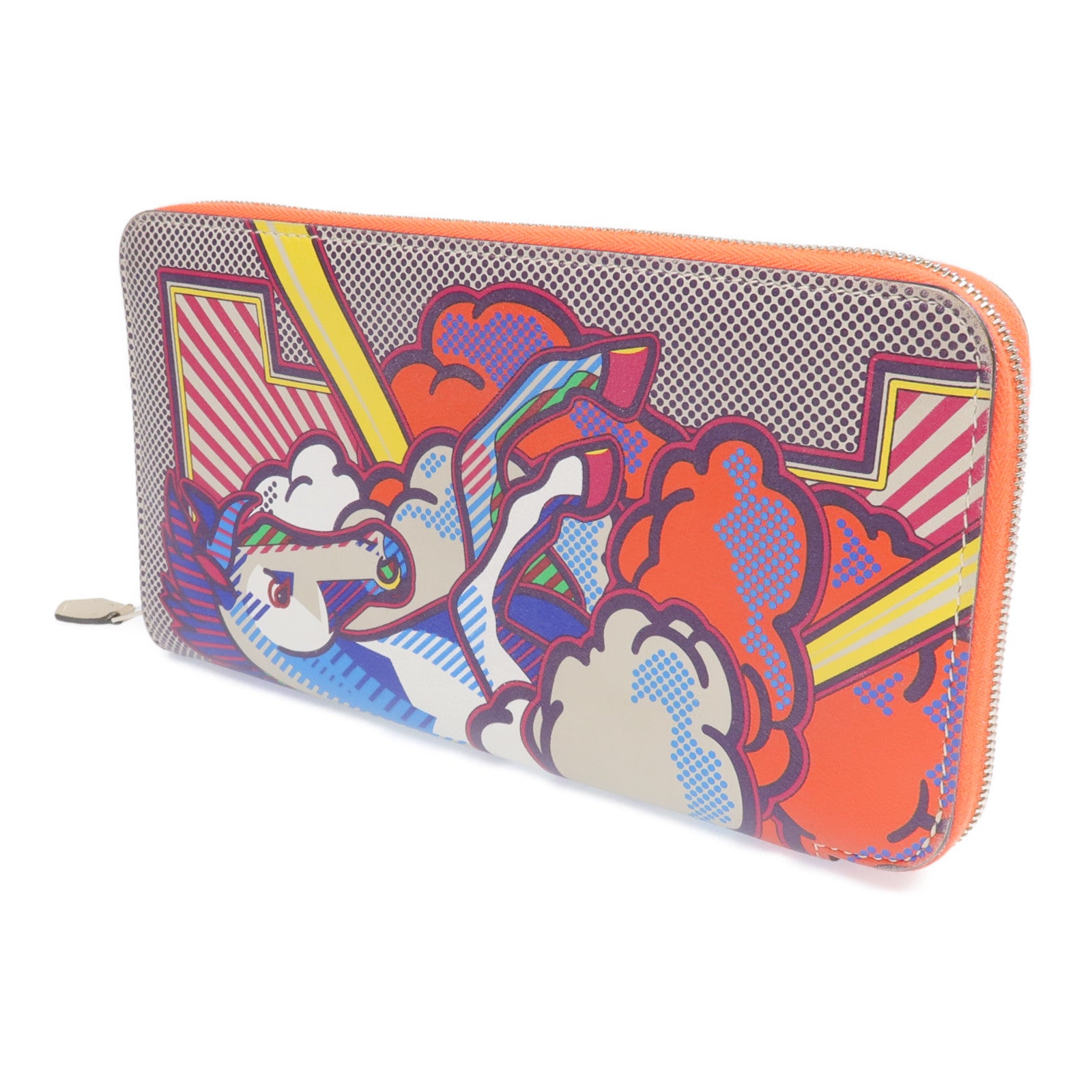 HERMES Swift皮革Azap Pegasus Design銀扣長錢包