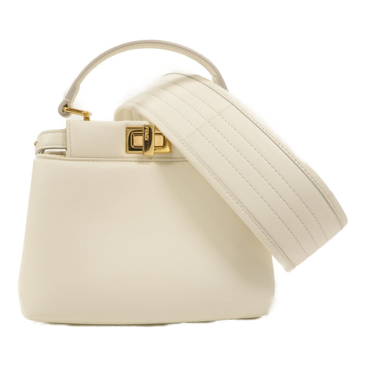 FENDI 羊皮皮革Peekaboo XS手挽肩背兩用袋