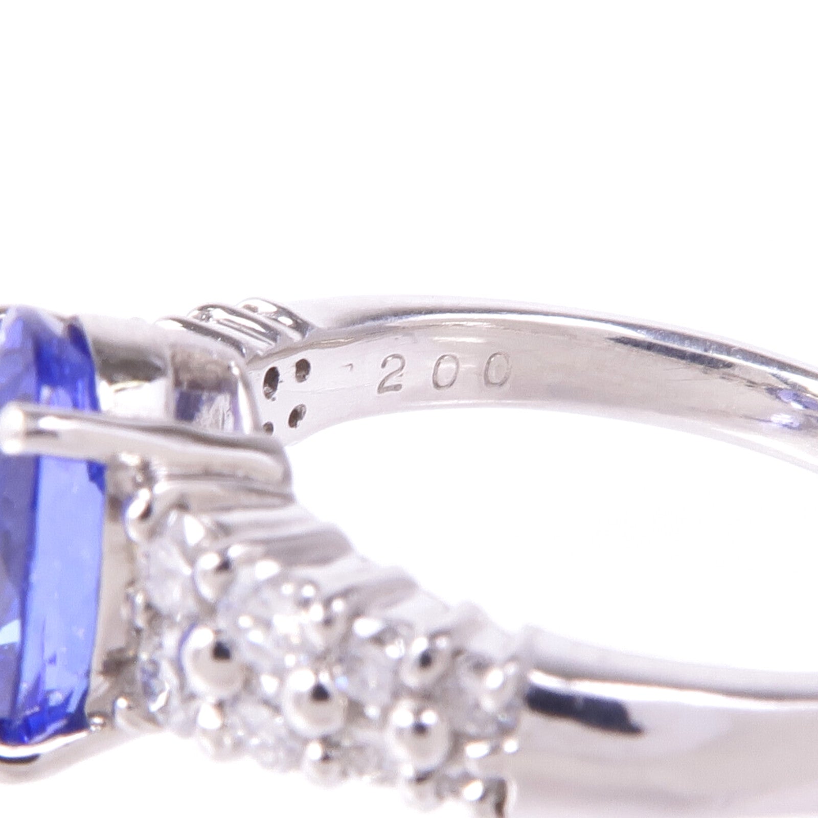 JEWELRY PT900鉑金Tanzanite Diamond Ring坦桑石/鑽石戒指US#6