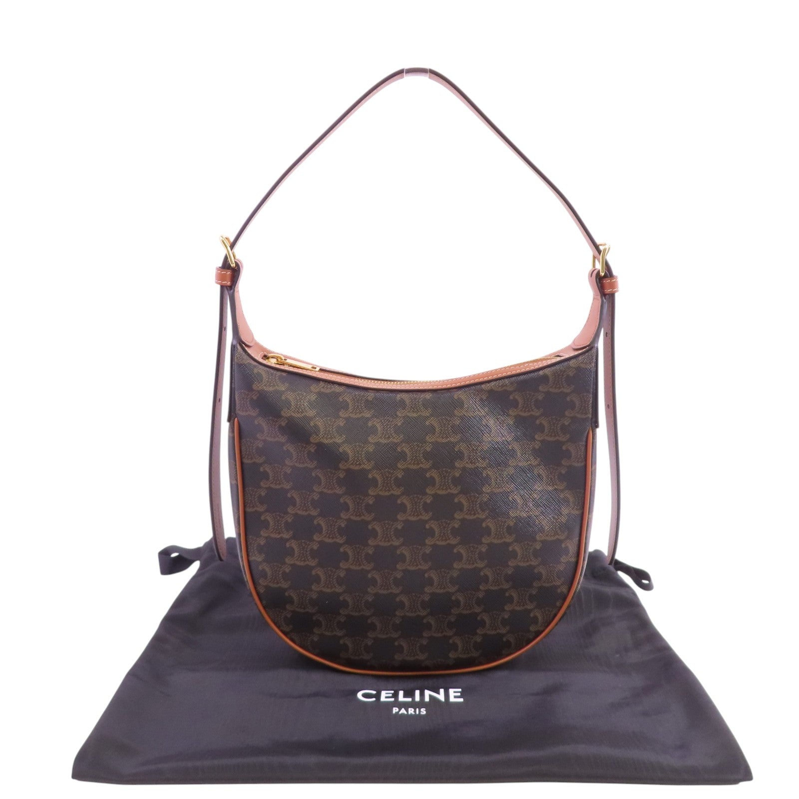 CELINE Triomphe帆布Small Heloise Shoulder Bag金扣肩背袋