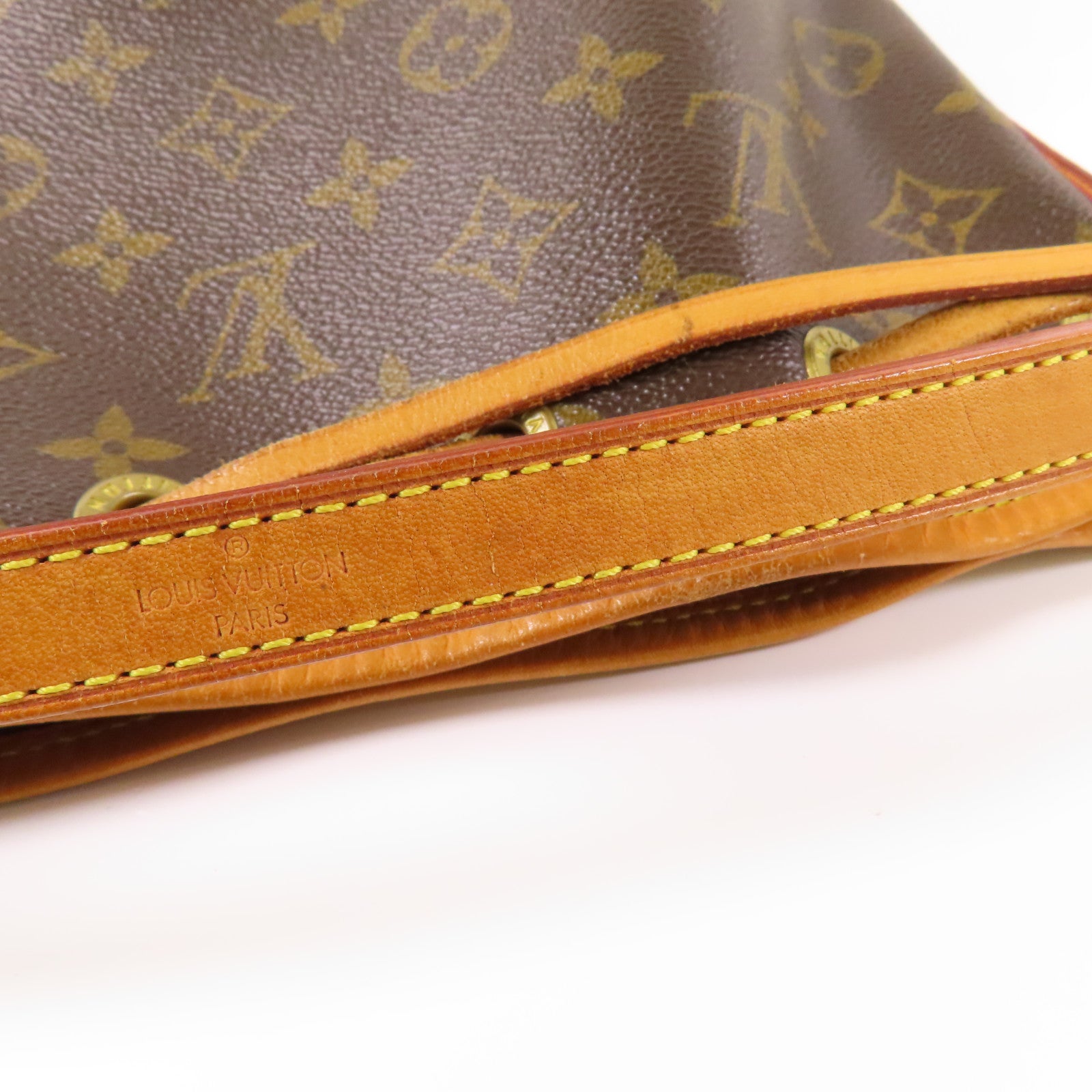 LOUIS VUITTON Monogram Noe BB金扣肩背袋棕色