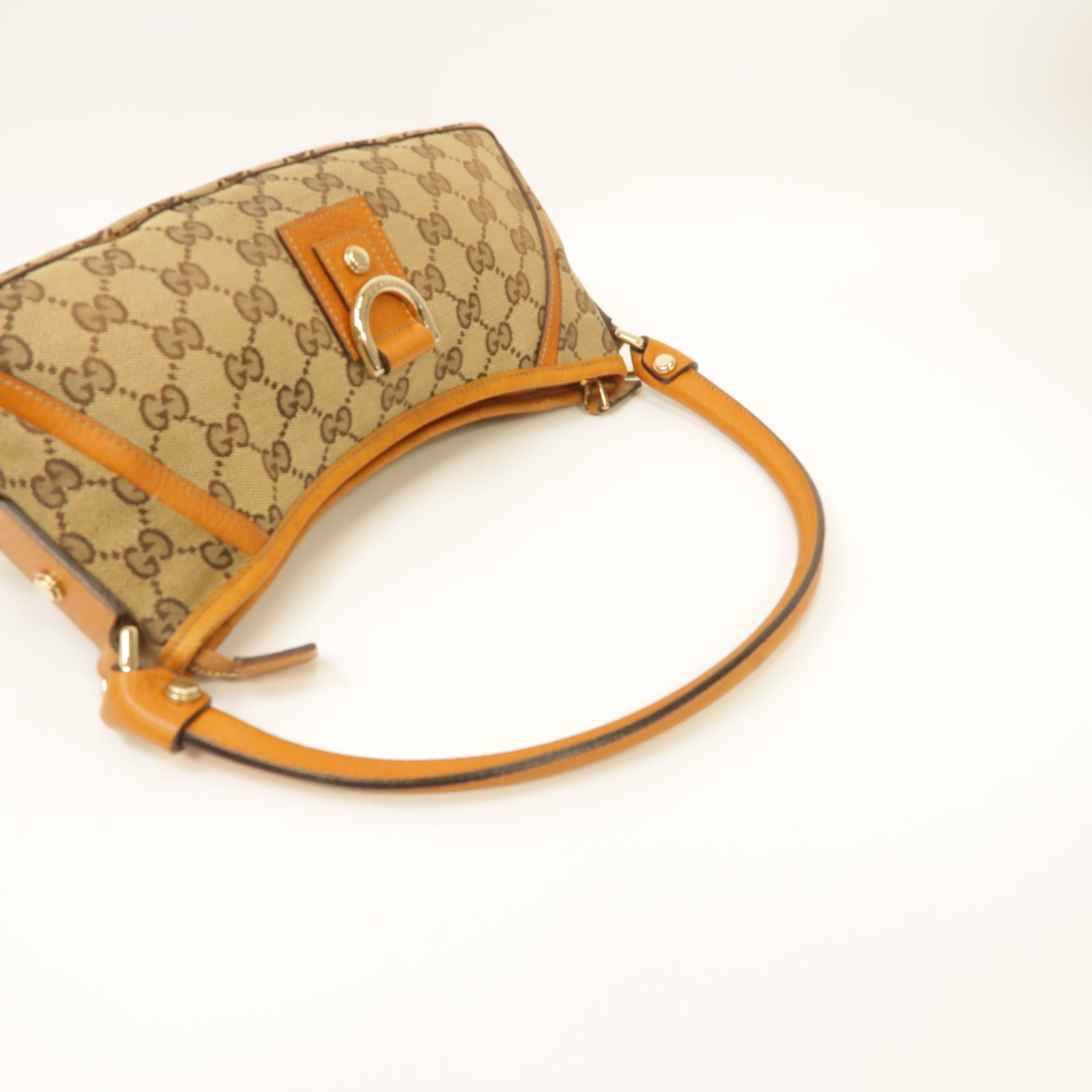 GUCCI 帆布Hand Bag金扣手挽袋橙色