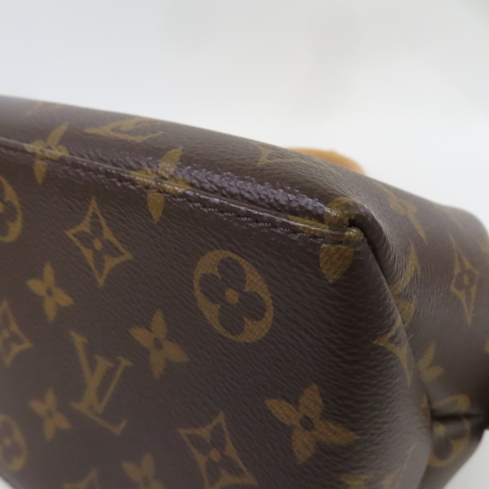 LOUIS VUITTON Monogram Petit Palais PM金扣肩背袋啡色