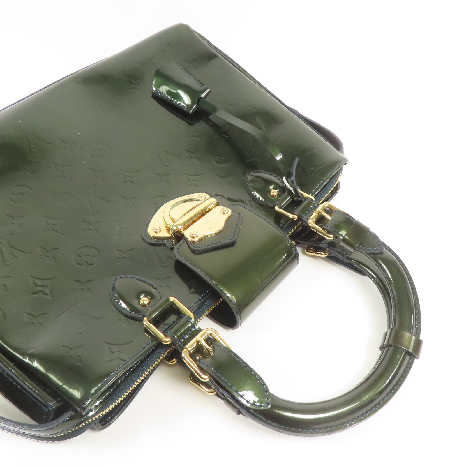 LOUIS VUITTON 【激減優惠】漆皮皮革Melrose Arenue金扣手挽袋