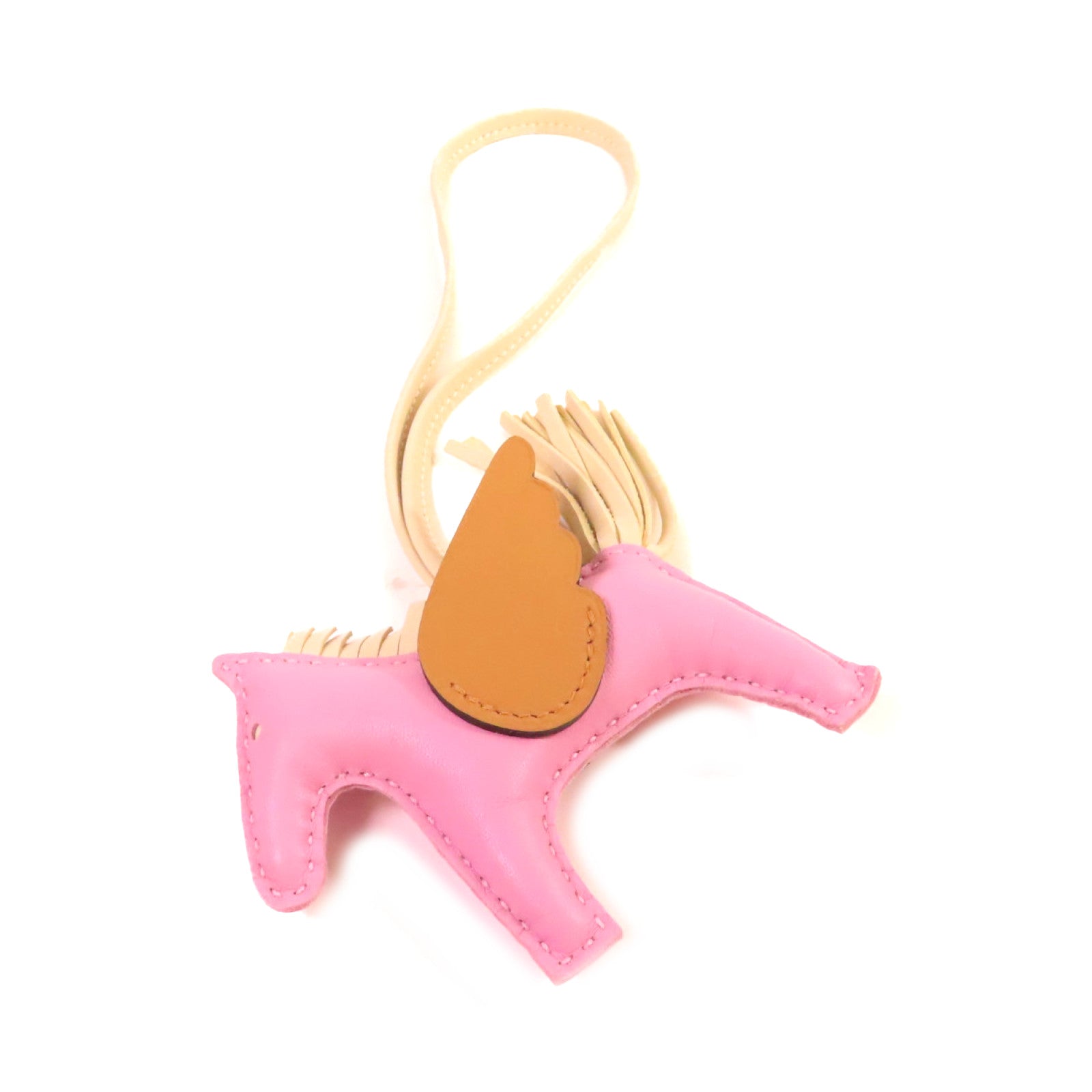 HERMES Swift皮革Rodeo Pegase PM Charm掛飾Mauve Sylvestre錦葵紫色/啡色