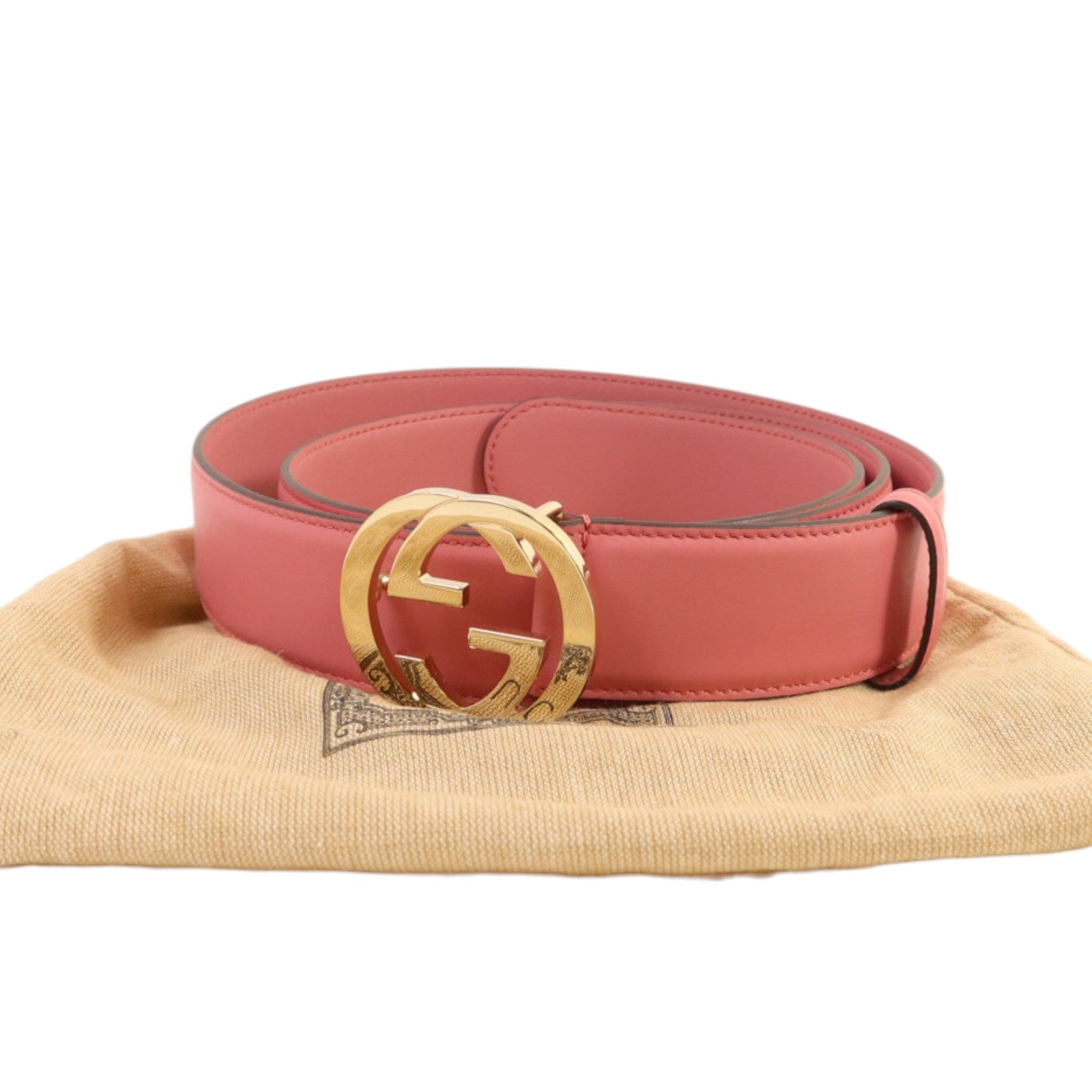 GUCCI 牛皮皮革Belt 110cm金扣皮帶