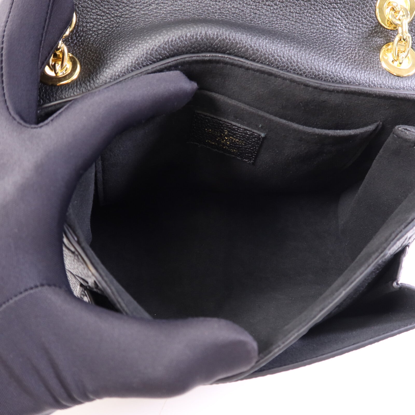 LOUIS VUITTON Monogram Empreinte Vavin BB金扣鏈帶肩背袋