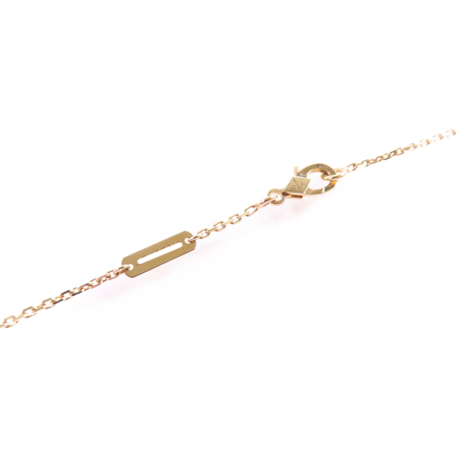 Van Cleef & Arpels 18K黃金/鑽石Vintage Alhambra Diamond Pendant Necklace項鏈