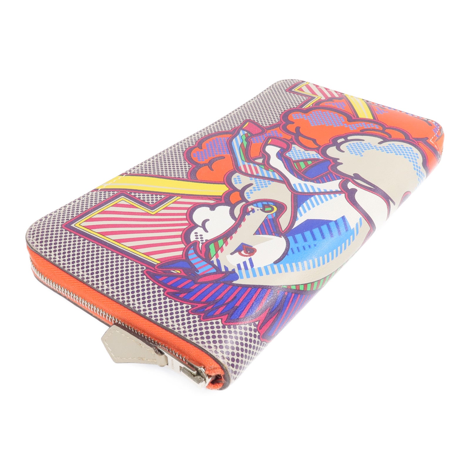 HERMES Swift皮革Azap Pegasus Design銀扣長錢包