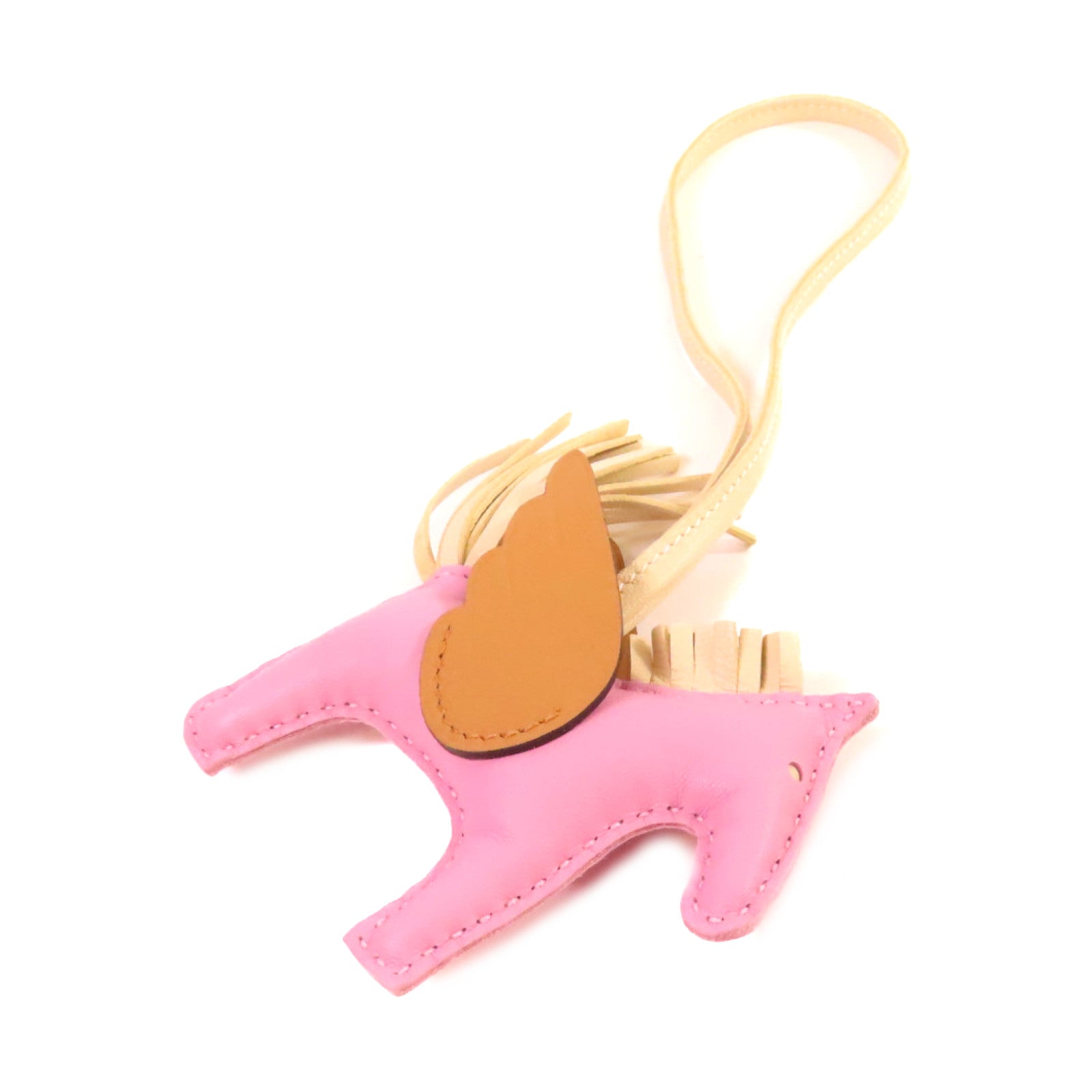 HERMES Swift皮革Rodeo Pegase PM Charm掛飾Mauve Sylvestre錦葵紫色/啡色
