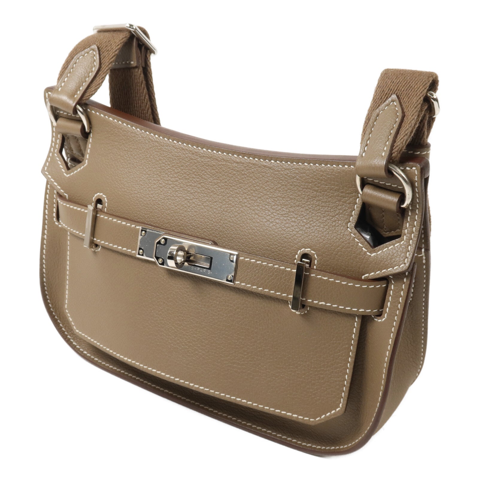 HERMES Evercolor皮革Jypsiere Mini肩背袋Etoupe