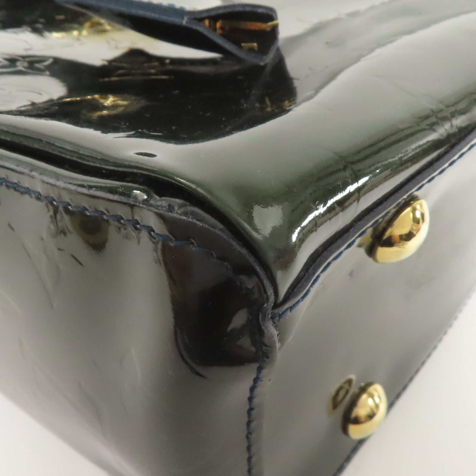 LOUIS VUITTON 【激減優惠】漆皮皮革Melrose Arenue金扣手挽袋