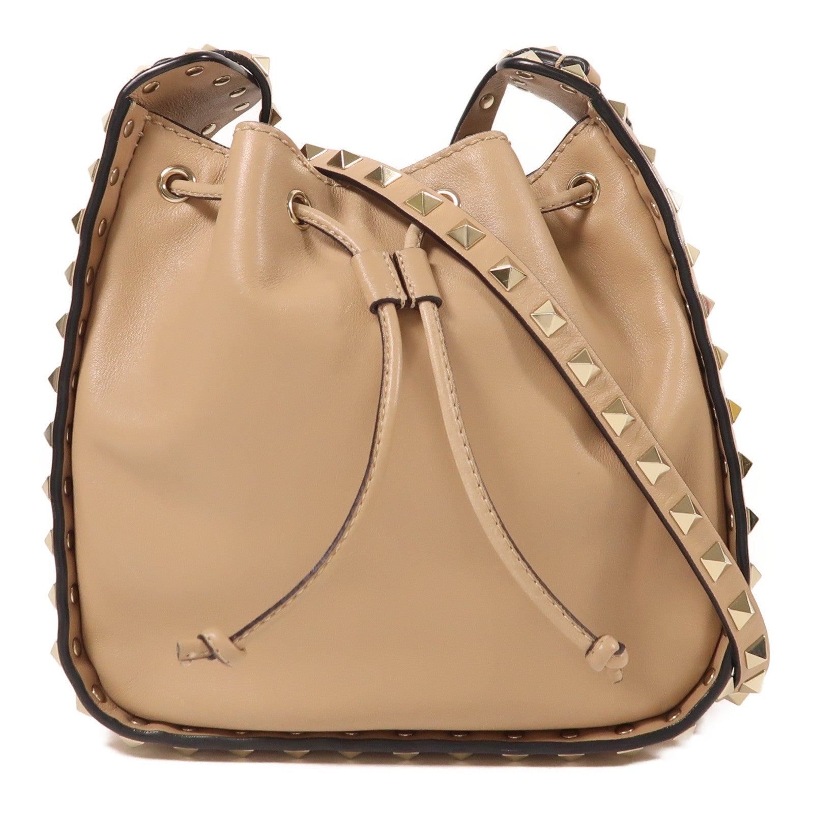 Valentino 皮革Shoulder Bag金扣肩背袋