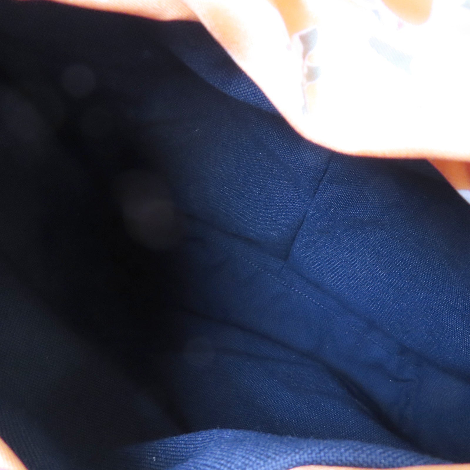 HERMES 帆布Tote Bag銀扣手挽袋深藍色