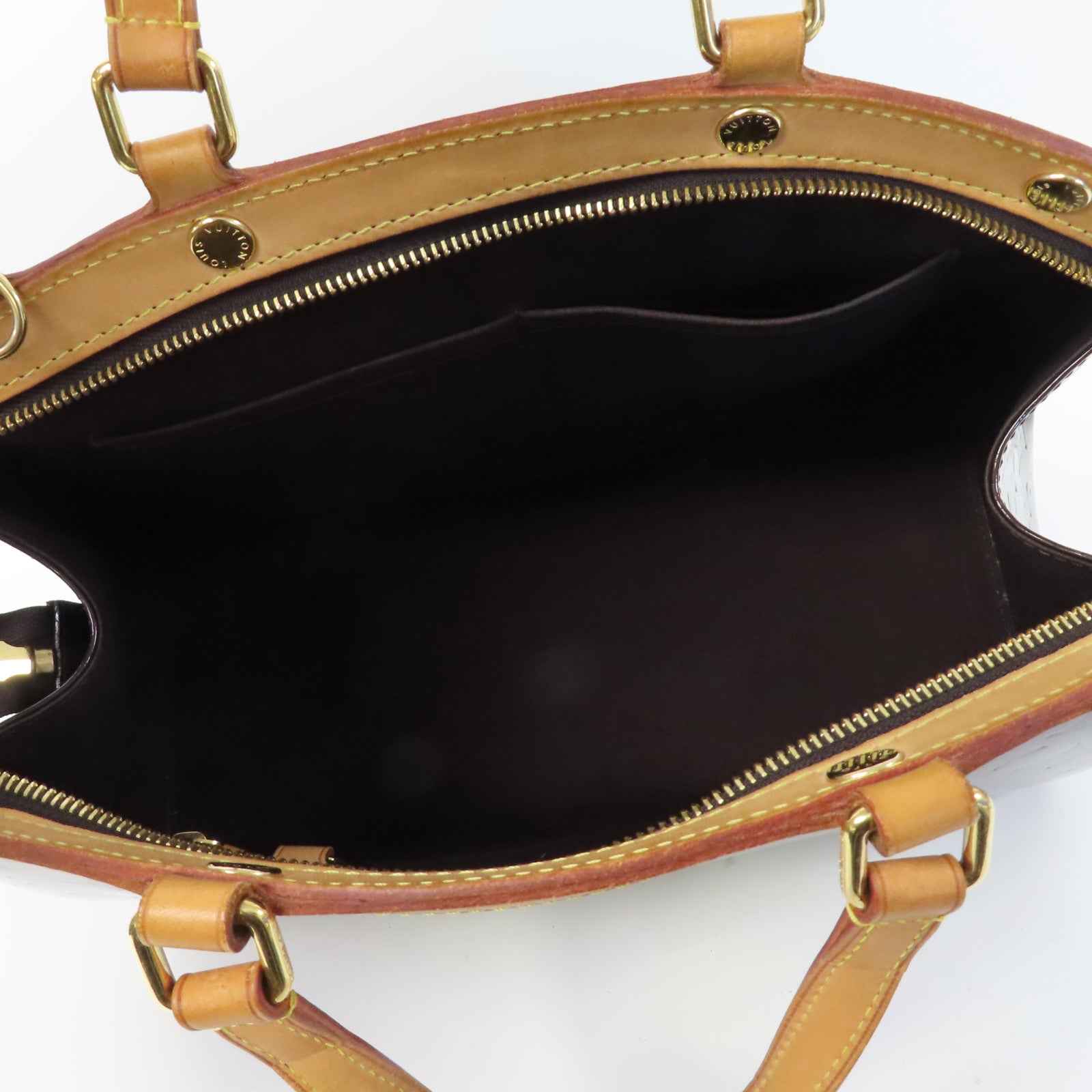 LOUIS VUITTON 【激減優惠】Vernis BreaMM金扣手挽袋紅色