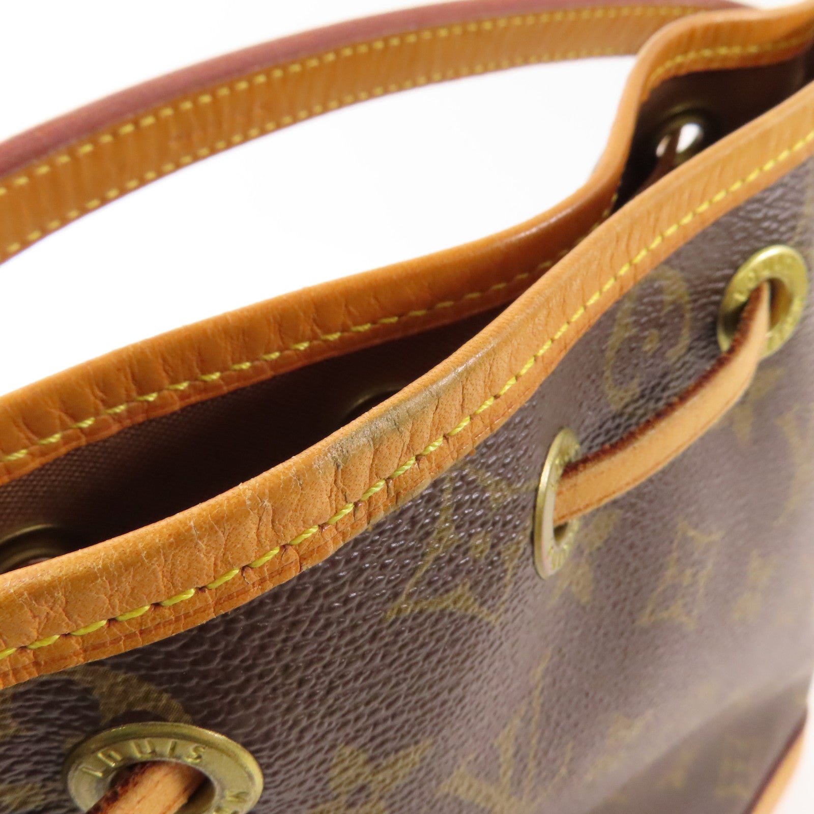 LOUIS VUITTON Monogram Noe BB金扣肩背袋棕色