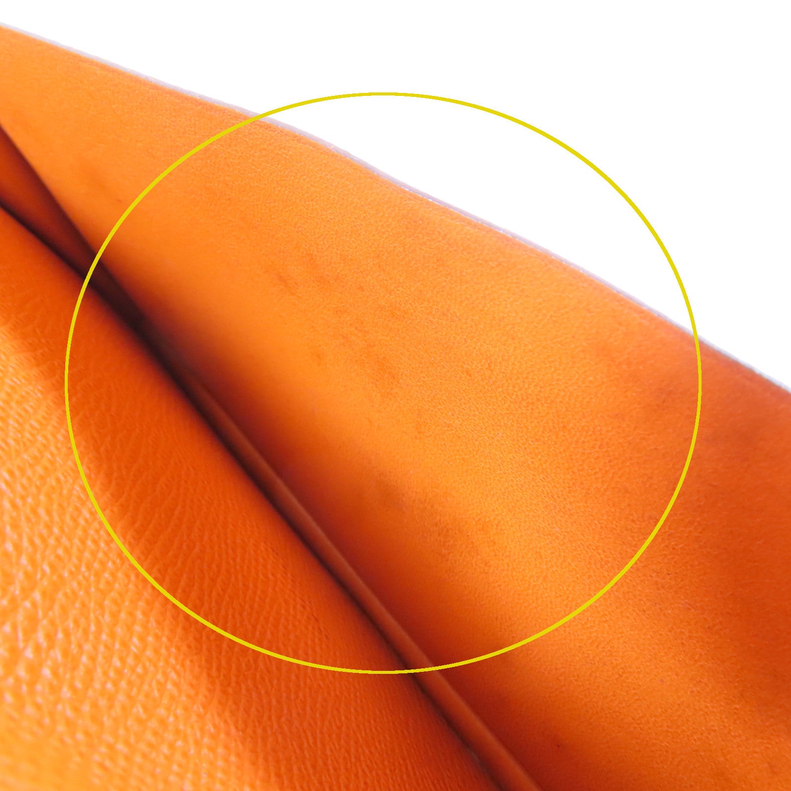 HERMES Epsom皮革Bearn Long Wallet折叠錢包經典橘色