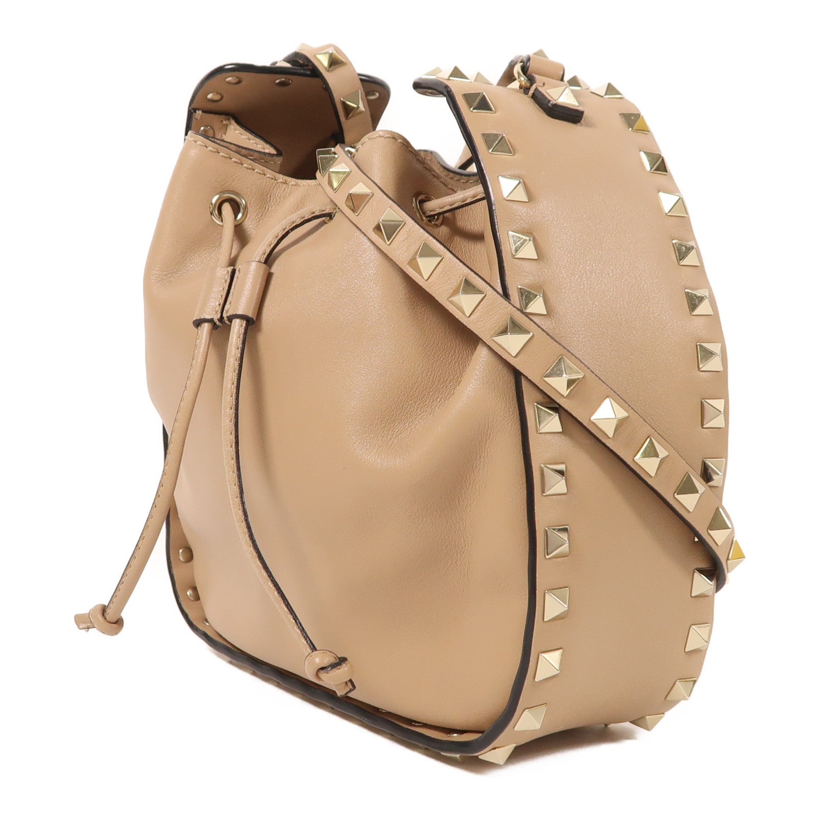 Valentino 皮革Shoulder Bag金扣肩背袋