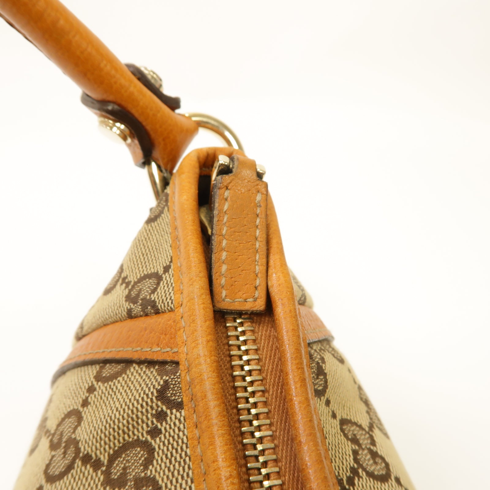 GUCCI 帆布Hand Bag金扣手挽袋橙色