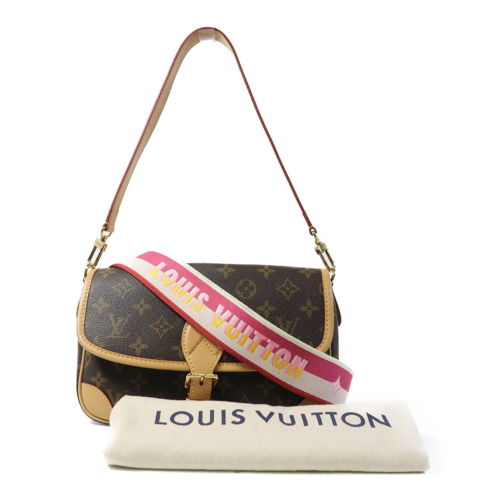 LOUIS VUITTON Monogram Diane金扣手挽肩背兩用袋