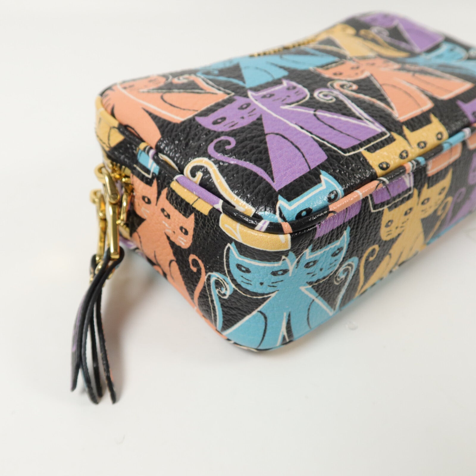 Miu Miu 羊皮皮革Madras Cat Shoulder Bag肩背袋