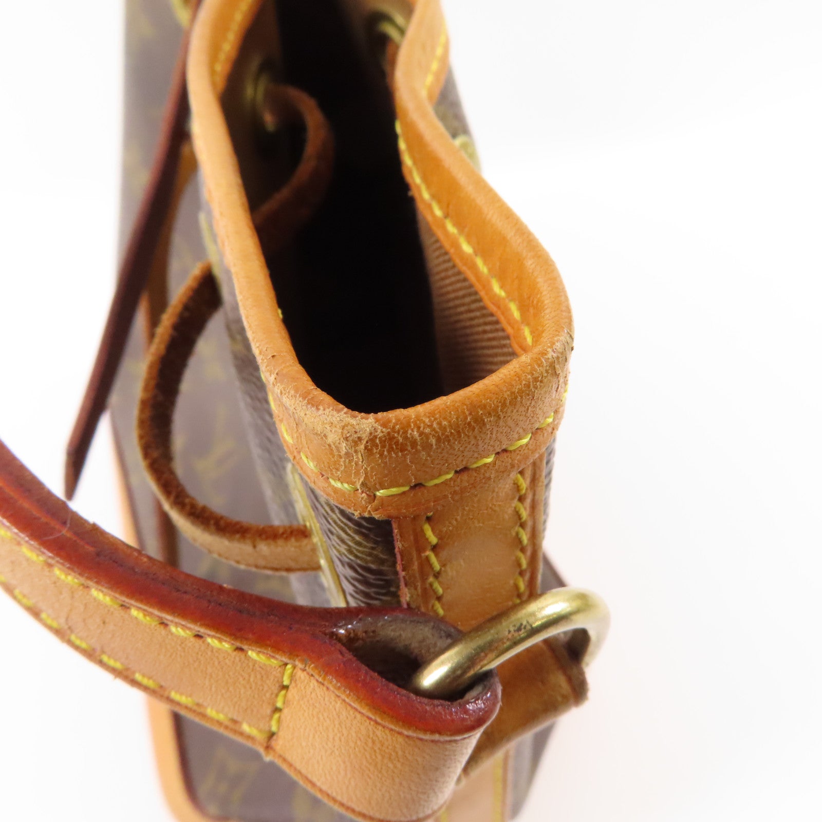 LOUIS VUITTON Monogram Noe BB金扣肩背袋棕色