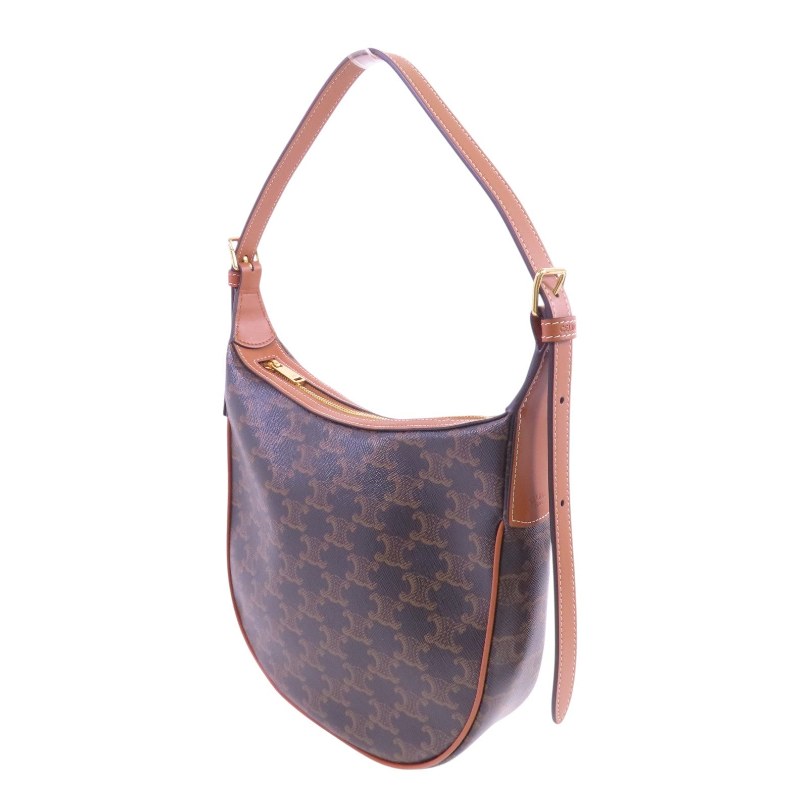 CELINE Triomphe帆布Small Heloise Shoulder Bag金扣肩背袋