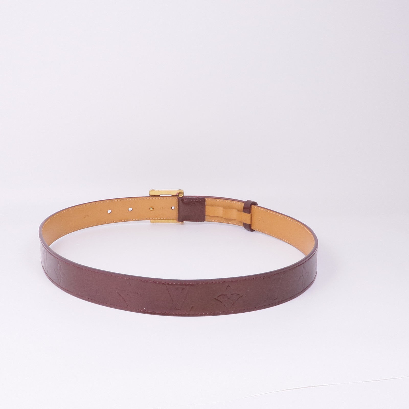 LOUIS VUITTON Vernis Ceinture Frame金扣皮帶