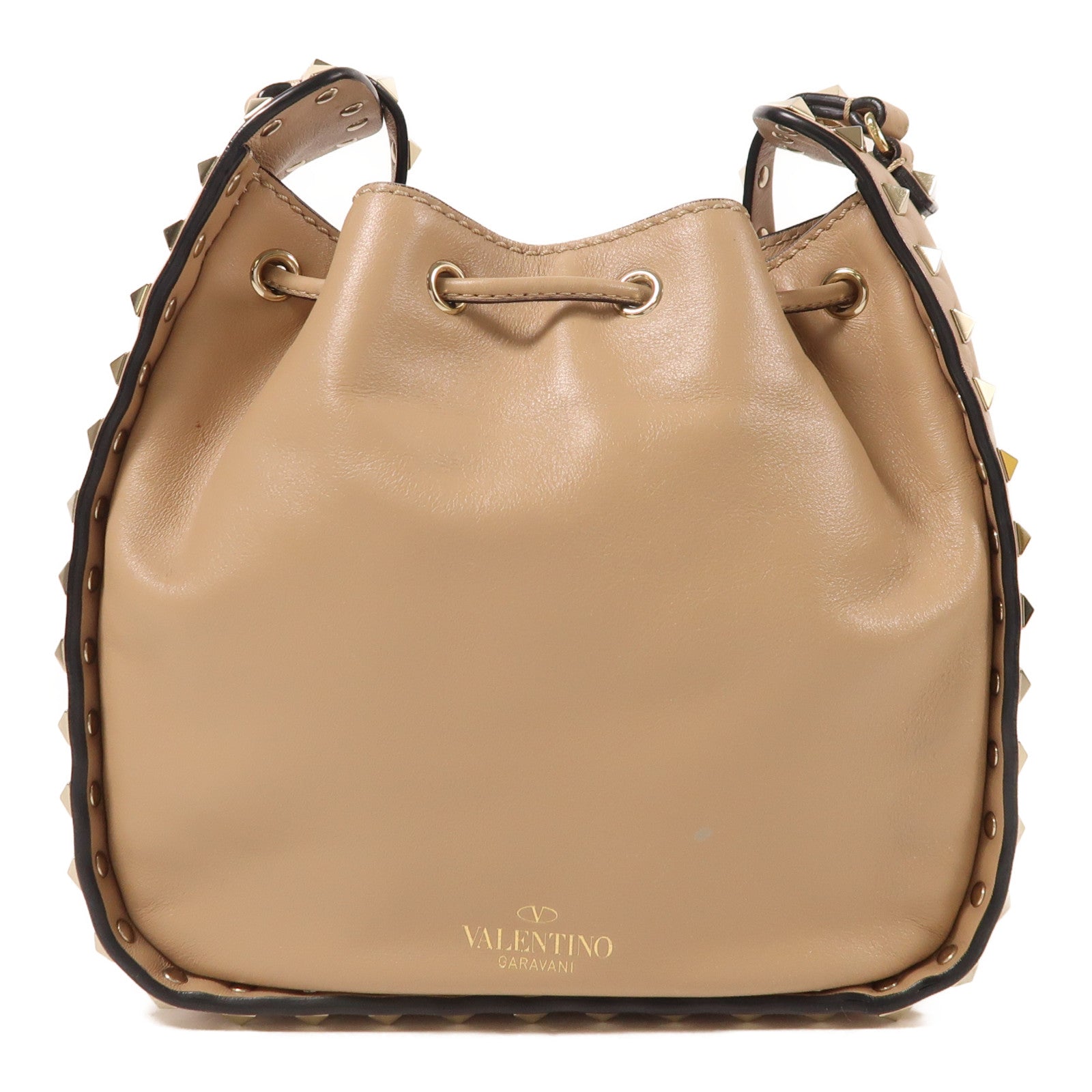 Valentino 皮革Shoulder Bag金扣肩背袋