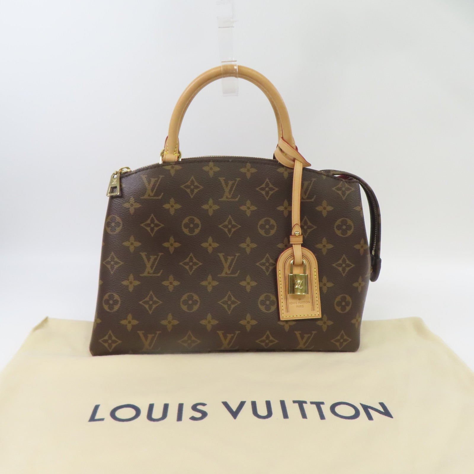 LOUIS VUITTON Monogram Petit Palais PM金扣肩背袋啡色