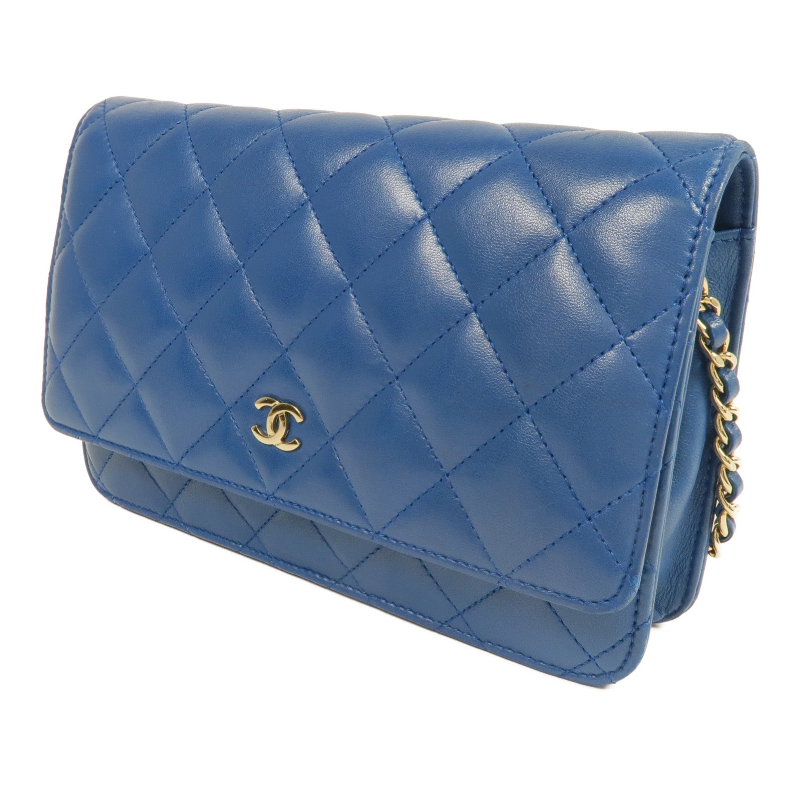 CHANEL 羊皮皮革WOC Wallet On Chain金扣鏈帶肩背袋