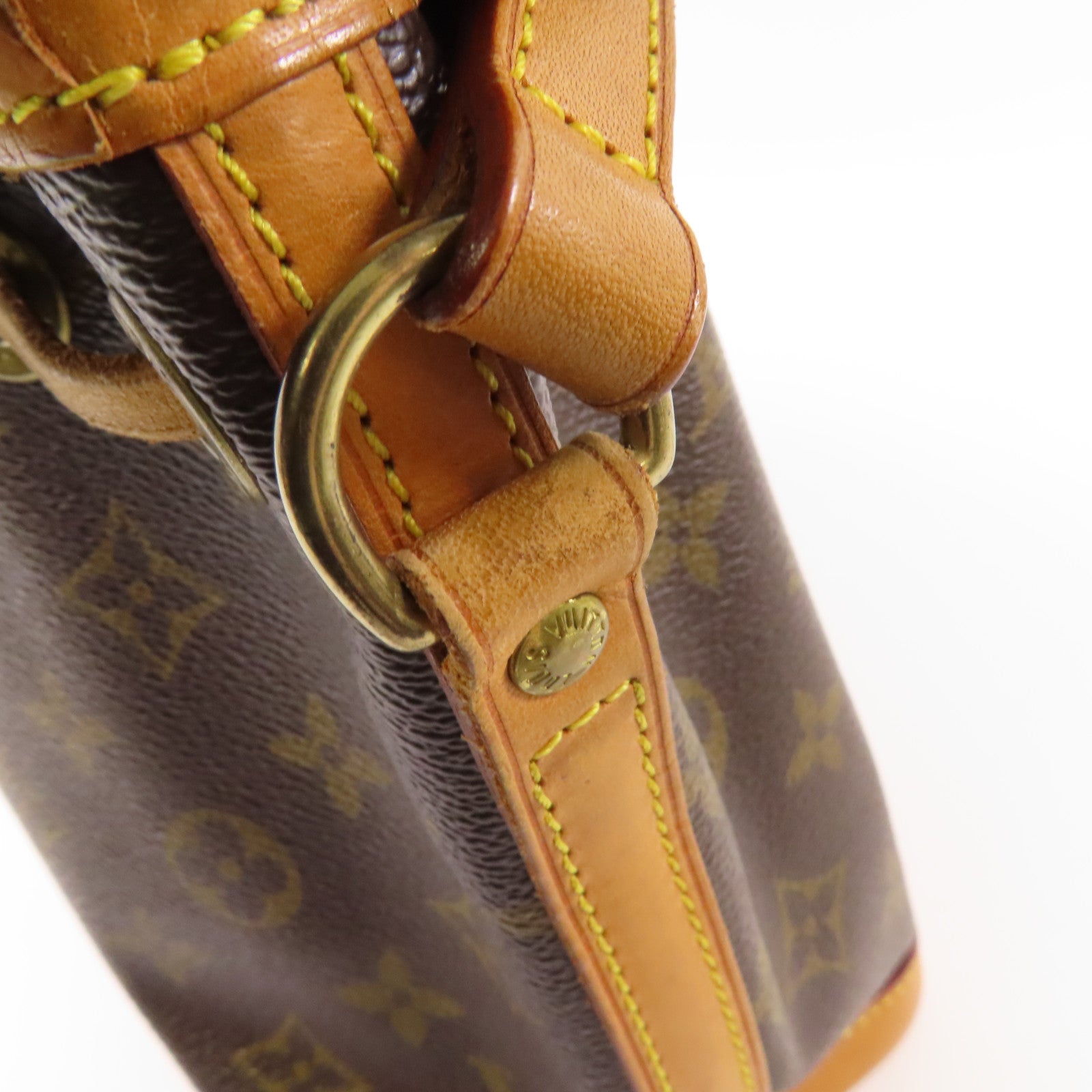 LOUIS VUITTON Monogram Noe BB金扣肩背袋棕色