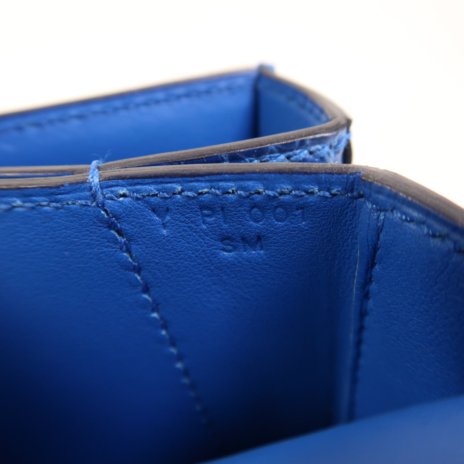 HERMES 鱷魚皮革Mini Mosaique銀扣肩背袋