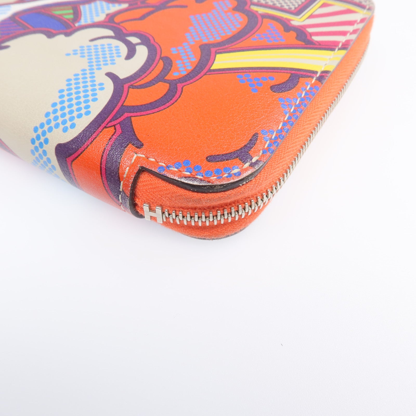 HERMES Swift皮革Azap Pegasus Design銀扣長錢包