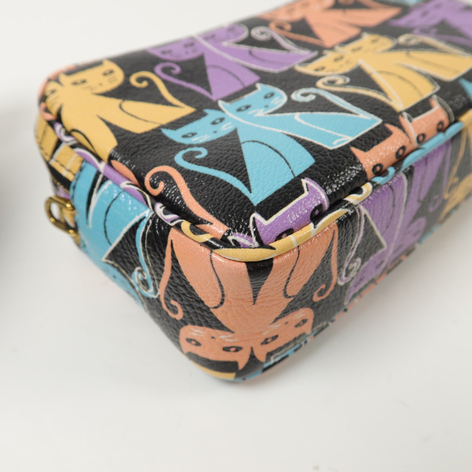 Miu Miu 羊皮皮革Madras Cat Shoulder Bag肩背袋