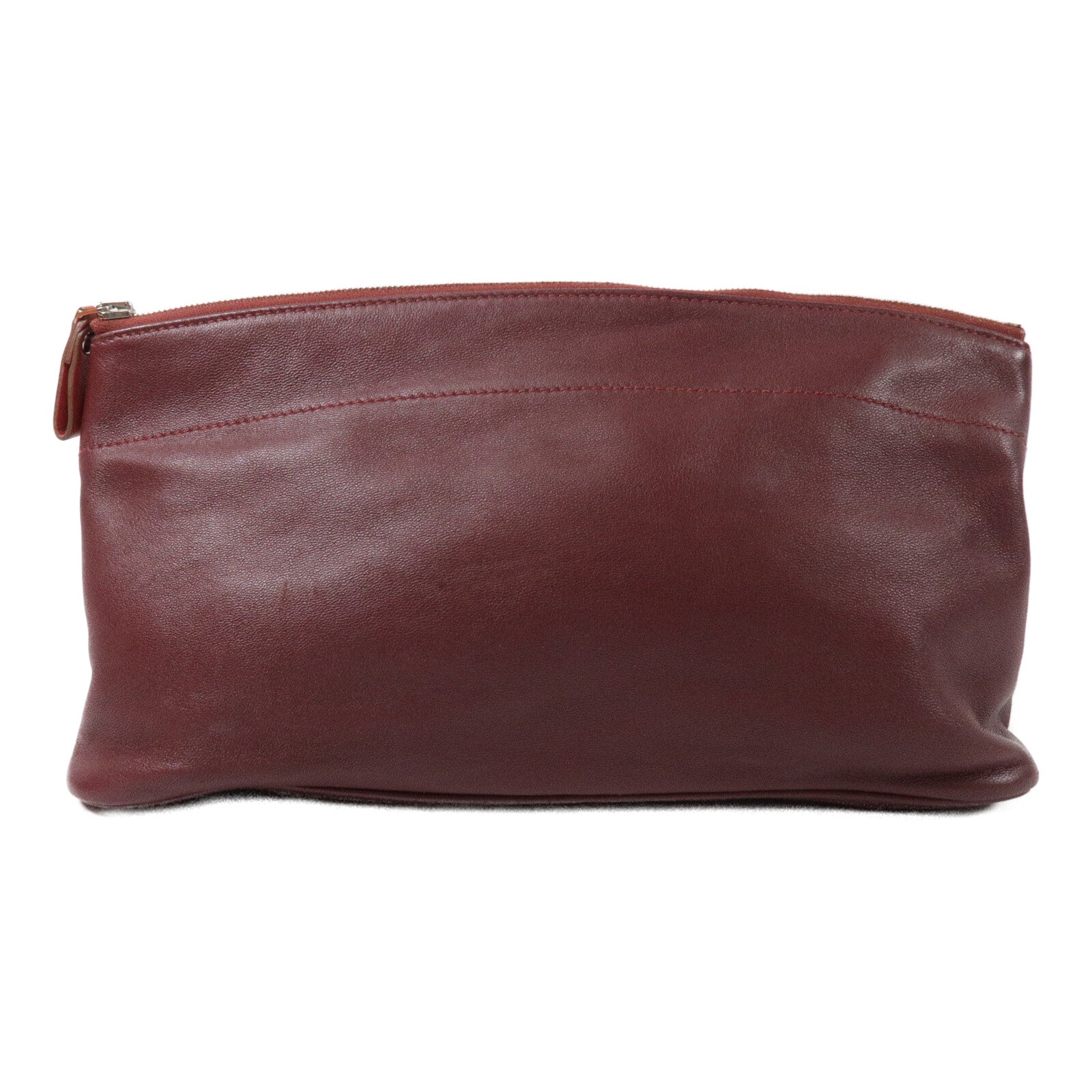 HERMES Swift皮革Bolide Pouch 25手拿包Rouge H