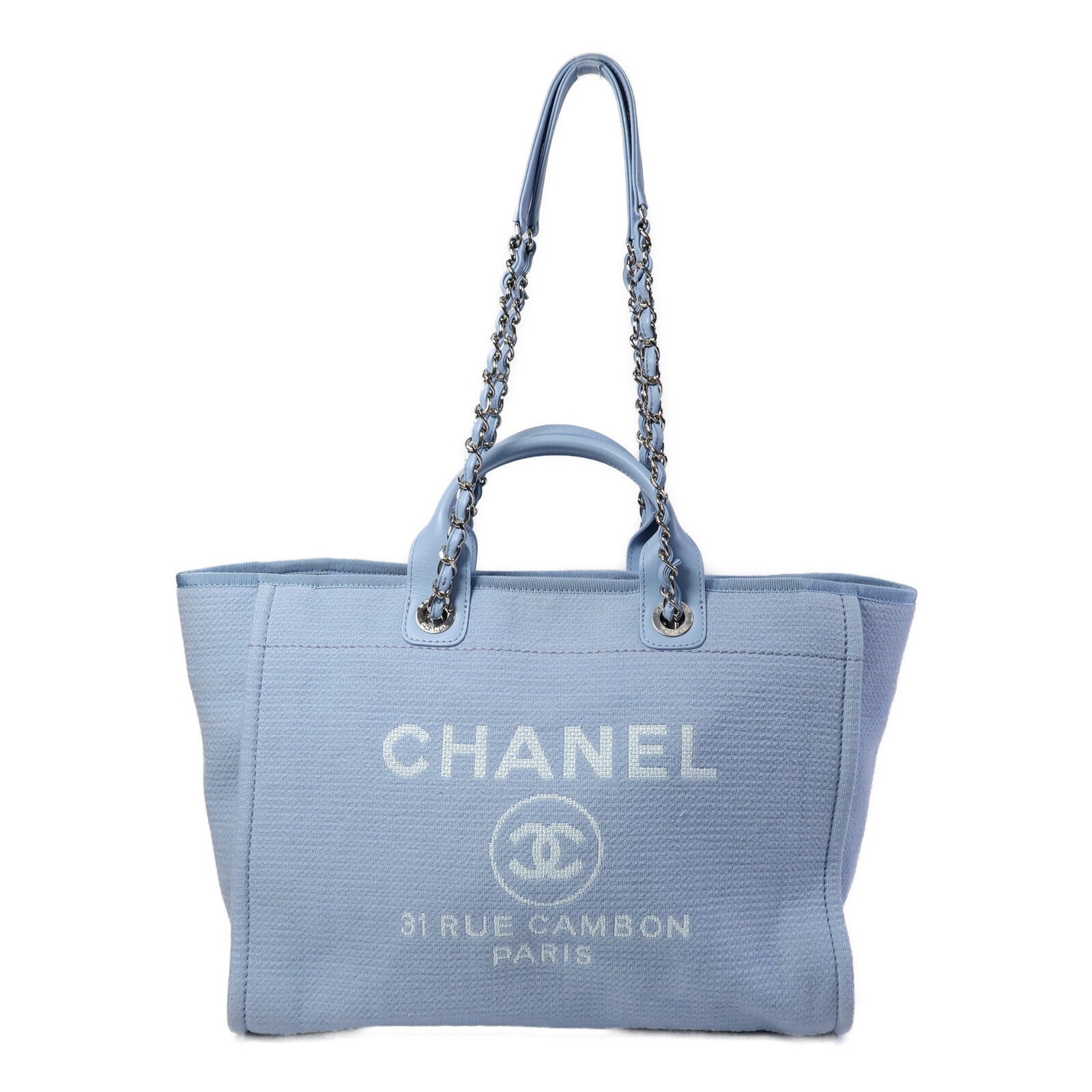 CHANEL 帆布Deauville Tote Medium手挽袋