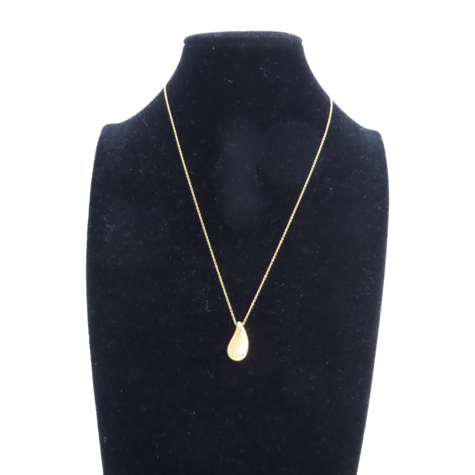 TIFFANY＆CO 18K黃金Teardrop Necklace金扣項鏈
