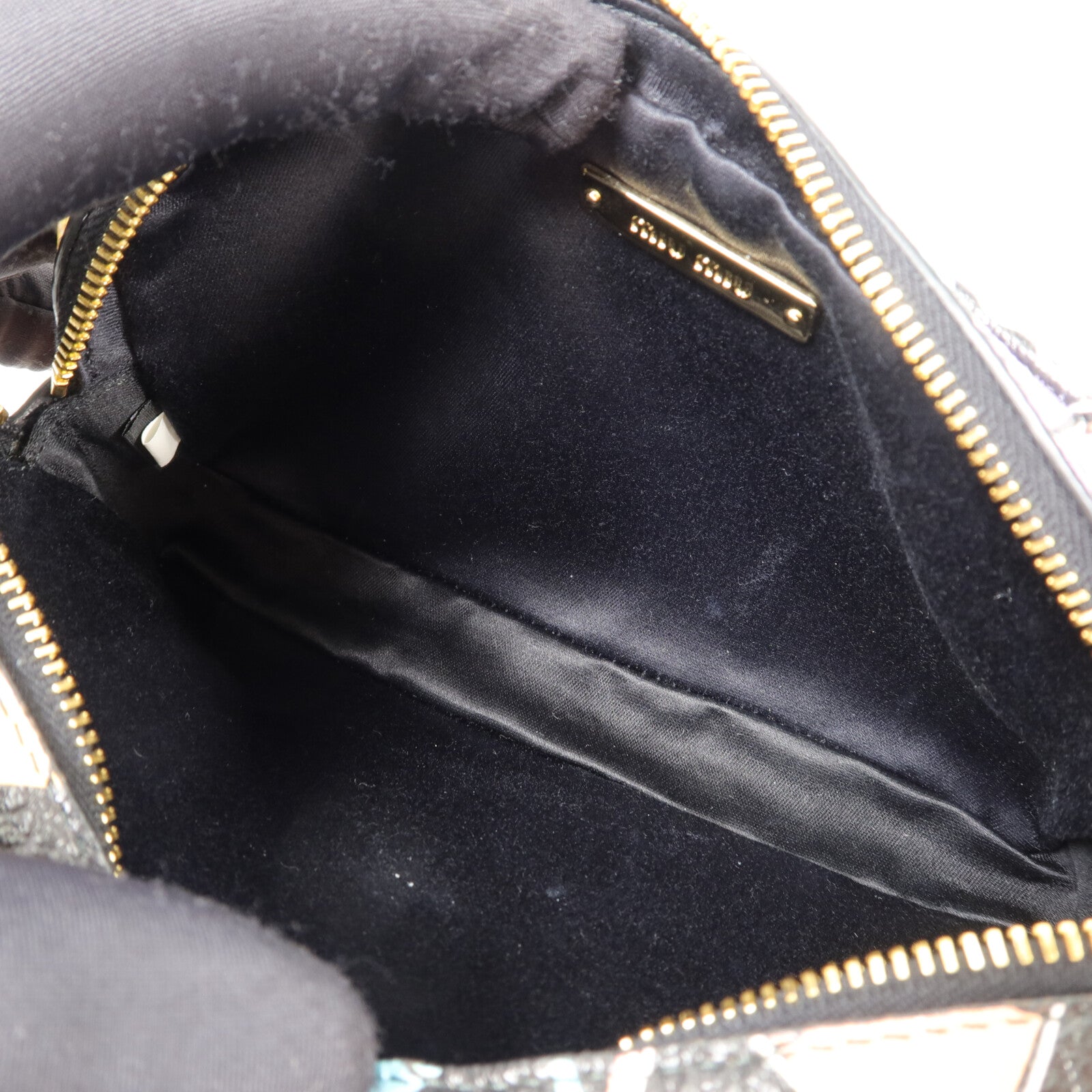 Miu Miu 羊皮皮革Madras Cat Shoulder Bag肩背袋