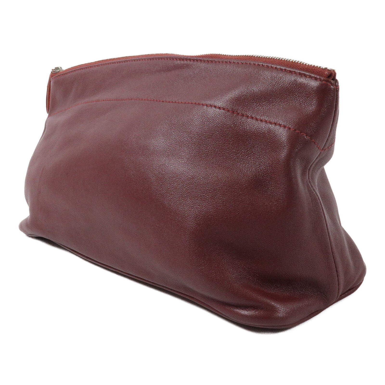 HERMES Swift皮革Bolide Pouch 25手拿包Rouge H