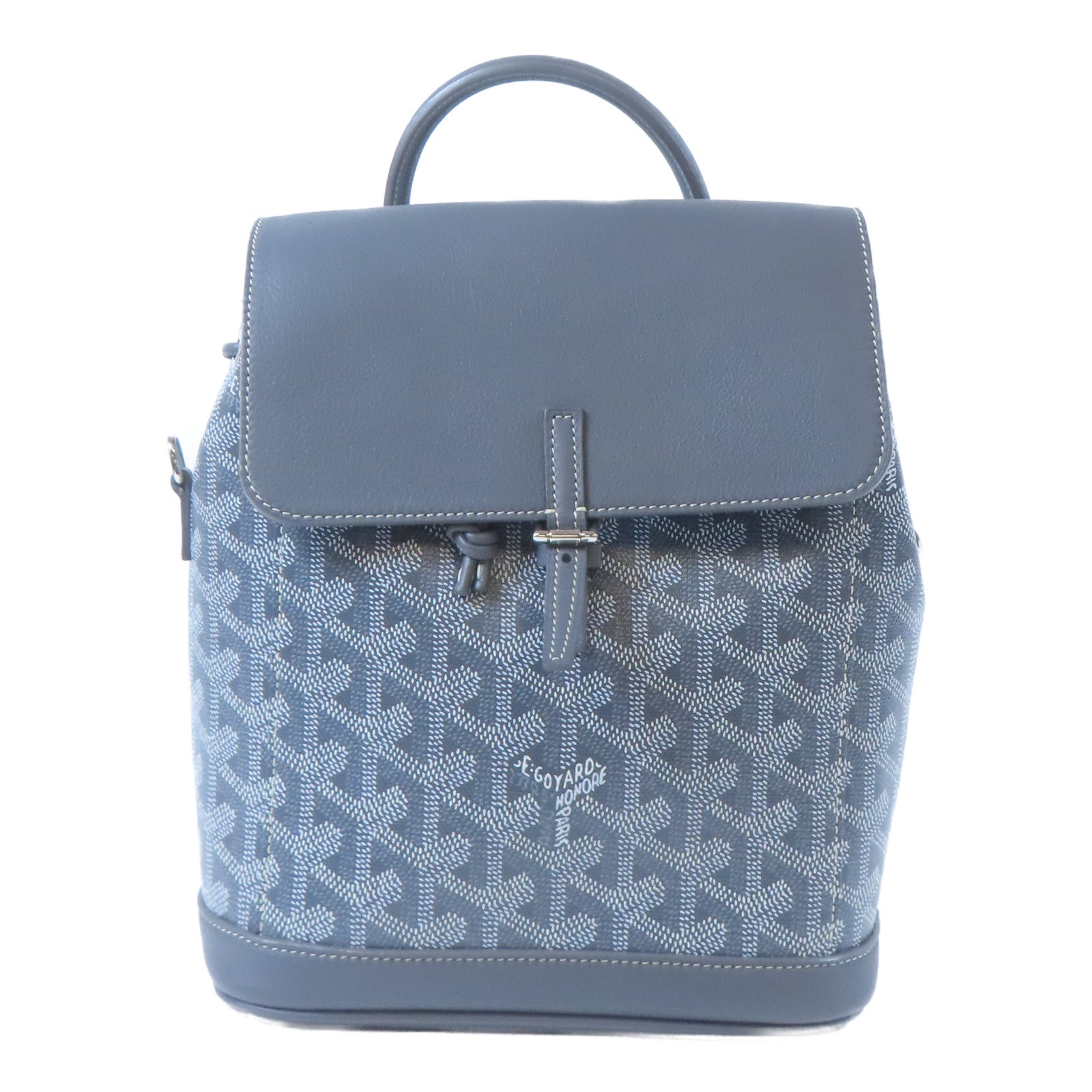 GOYARD 塗層帆布Alpin Mini Backpack銀扣背包灰色