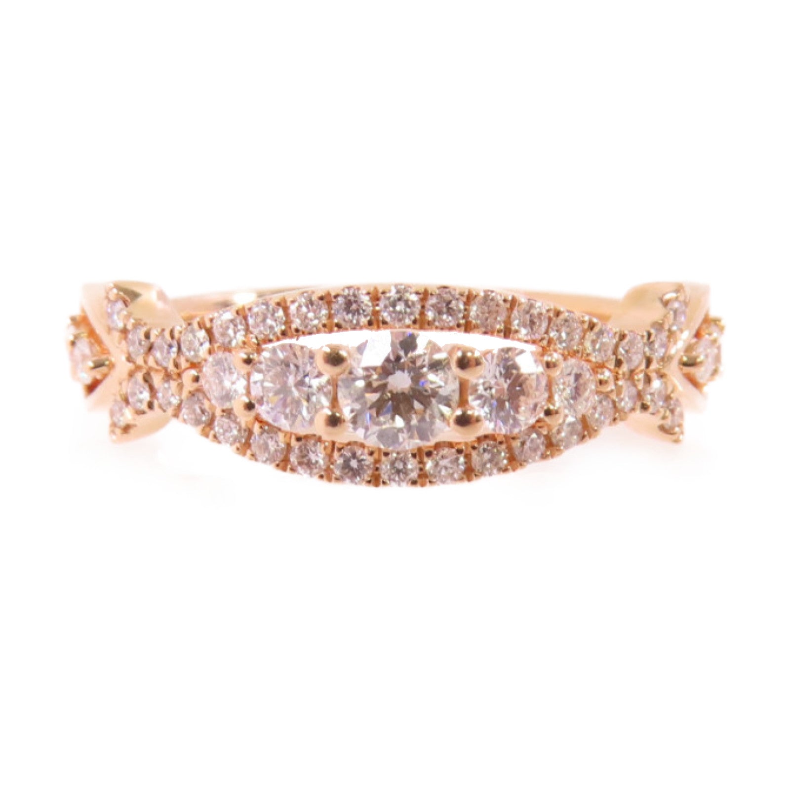 JEWELRY 18K玫瑰金/0.05ct鑽石Diamond Ring戒指US#5.5