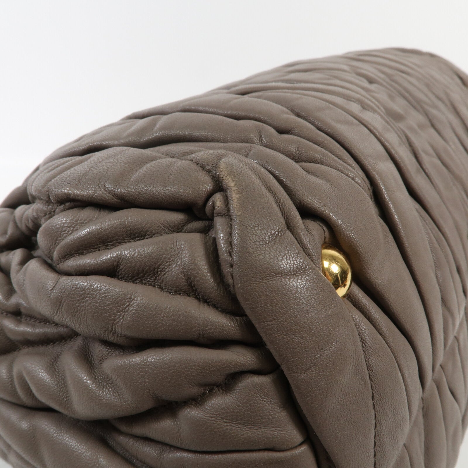 Miu Miu 牛皮皮革2 Way Shoulder金扣手挽肩背兩用袋