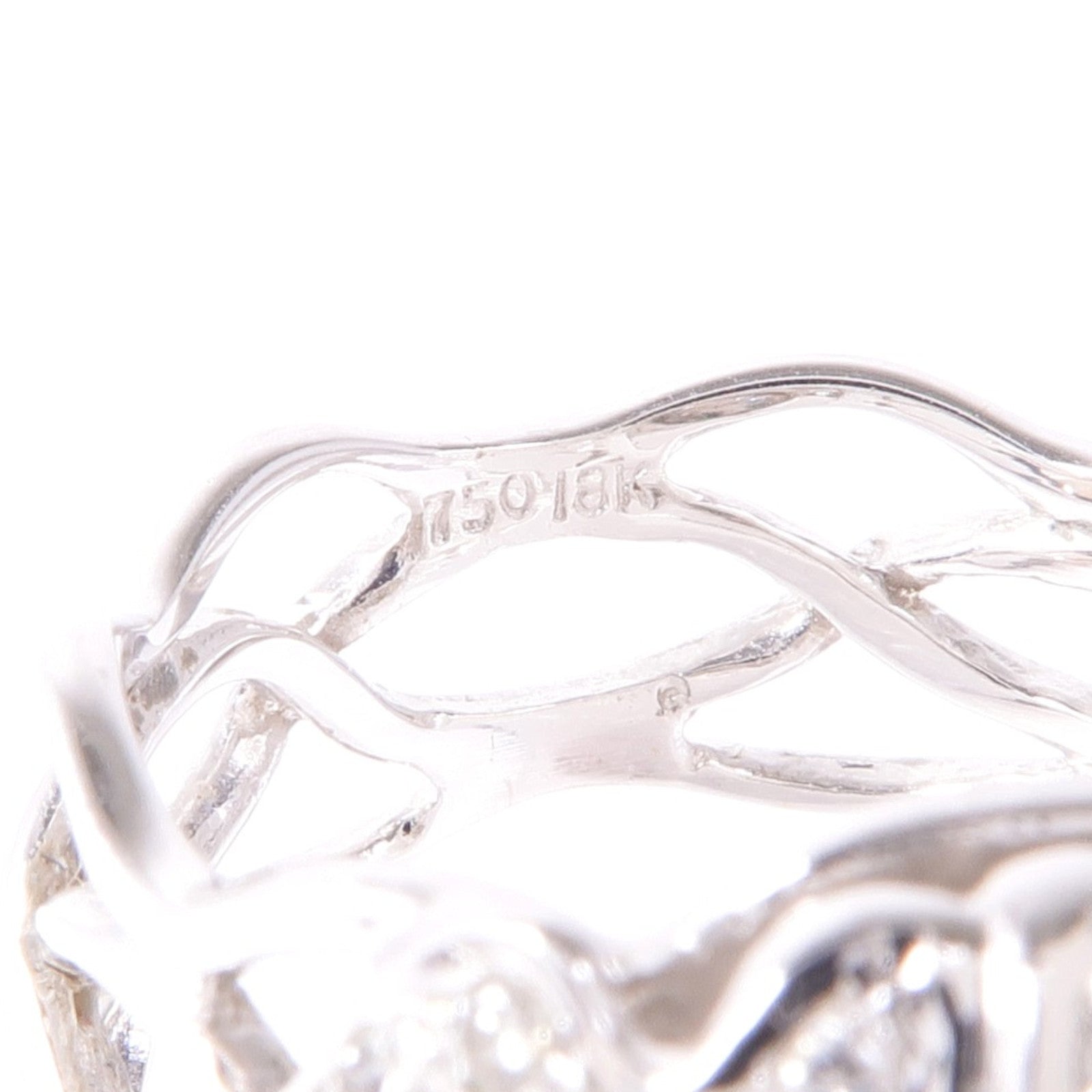 JEWELRY 【激減優惠】18K白金Emerald/Diamond Ring綠寶石/鑽石戒指US#6.25